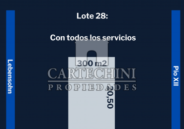 Paso del Rey - Lote 14,65 x 20,50 con todos los servicios